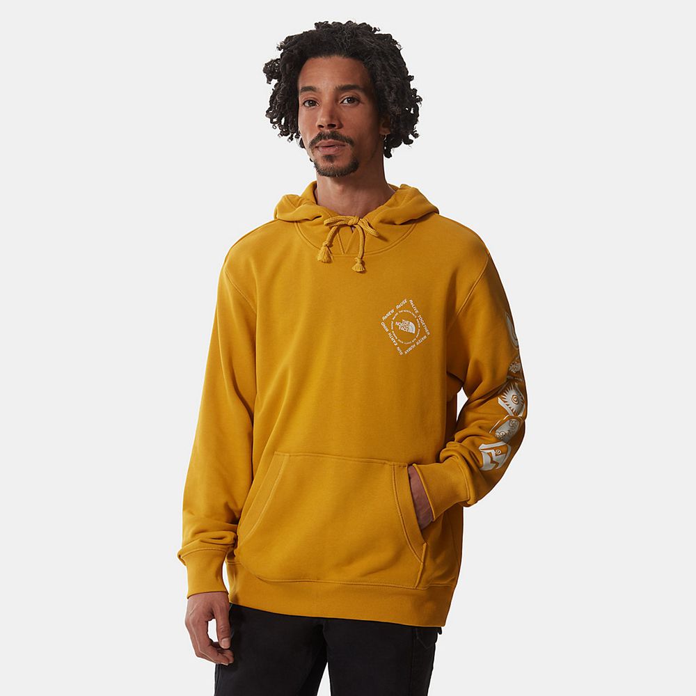 The North Face Hoodie Mens Australia - The North Face Himalayan Bottle Source Yellow (ZWL-147502)